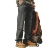 Straight Jeans Retro Washed Denim
